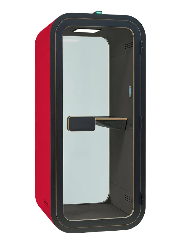 ACOUSTIC SPACE 100, akustický box 2200x1000x990 mm, červená/černá